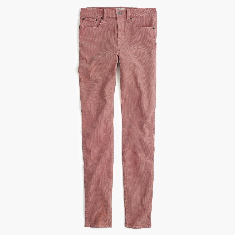 J. Crew High Rise Skinny Cord - dusty brick
